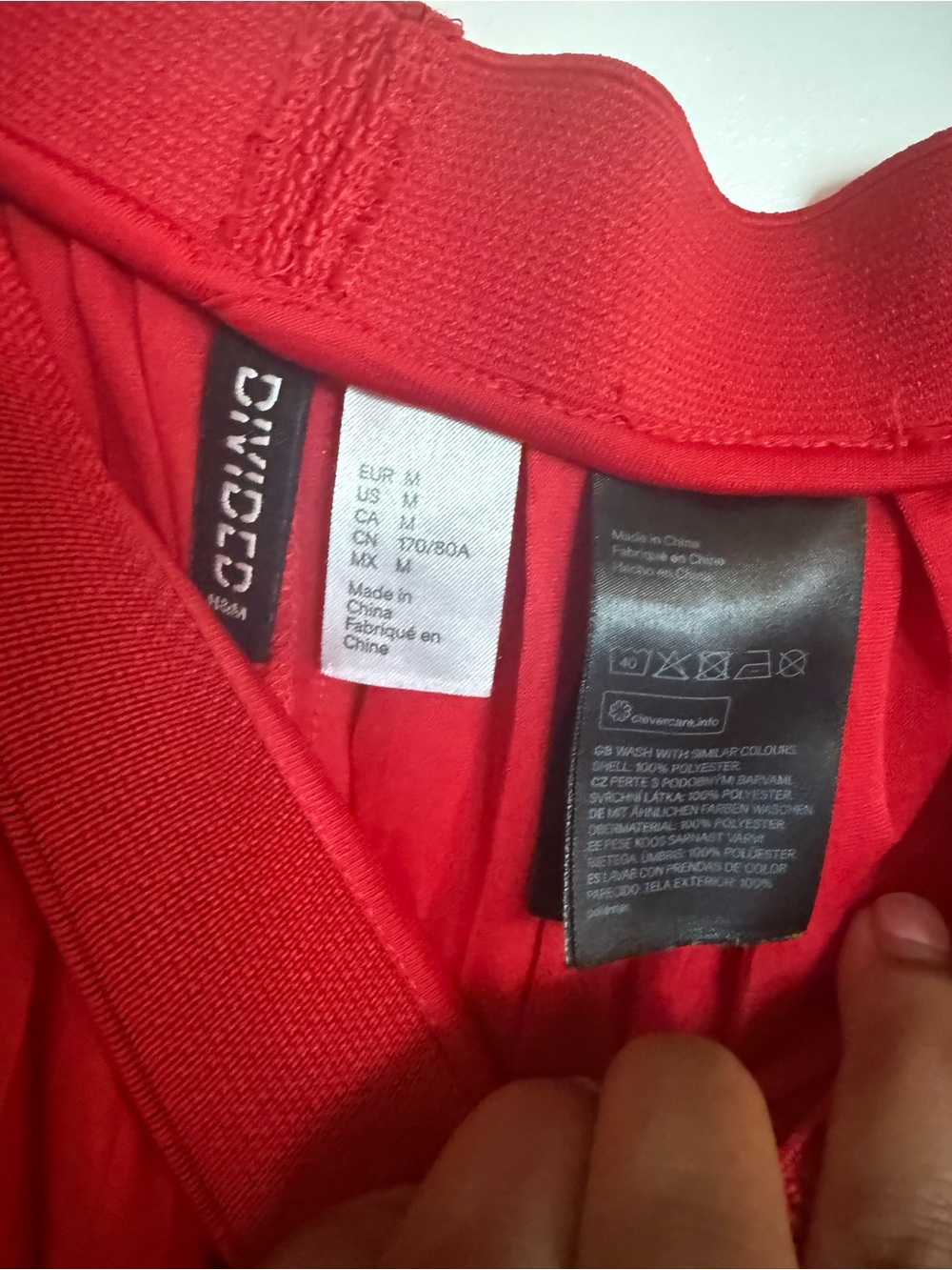 Divided Red Pleated Circle Skirt - Picture 2 of 2